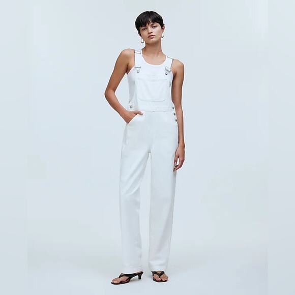 Madewell Denim - NWT Madewell Denim Oversized Carpenter Overalls White Size XL